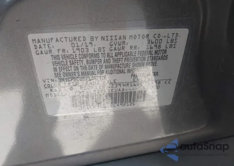 2019 Nissan Kicks Sv z USA, uszkodzony, nr VIN 3N1CP5CU6KL492126